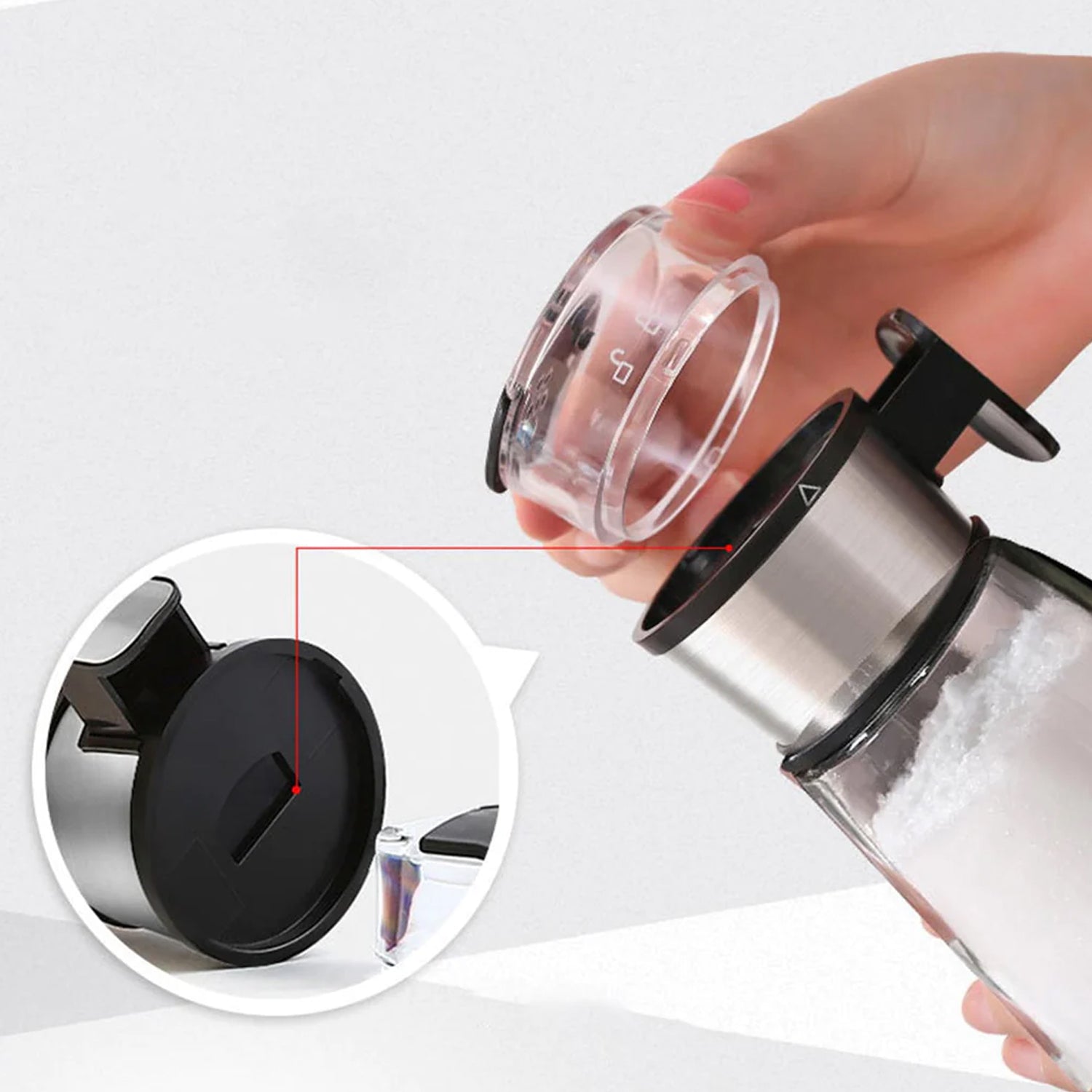 5226 Salt Control Bottle Transparent Moisture Proof with Lid Pepper Shakers Bottles for Kitchen DeoDap 5226 Salt Control Bottle Transparent Moisture Proof with Lid Pepper Shakers Bottles for Kitchen DeoDap